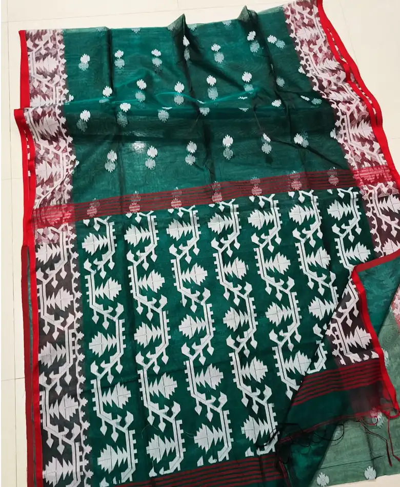 Authentic Jamdani Handloom Saree with Blouse Piece