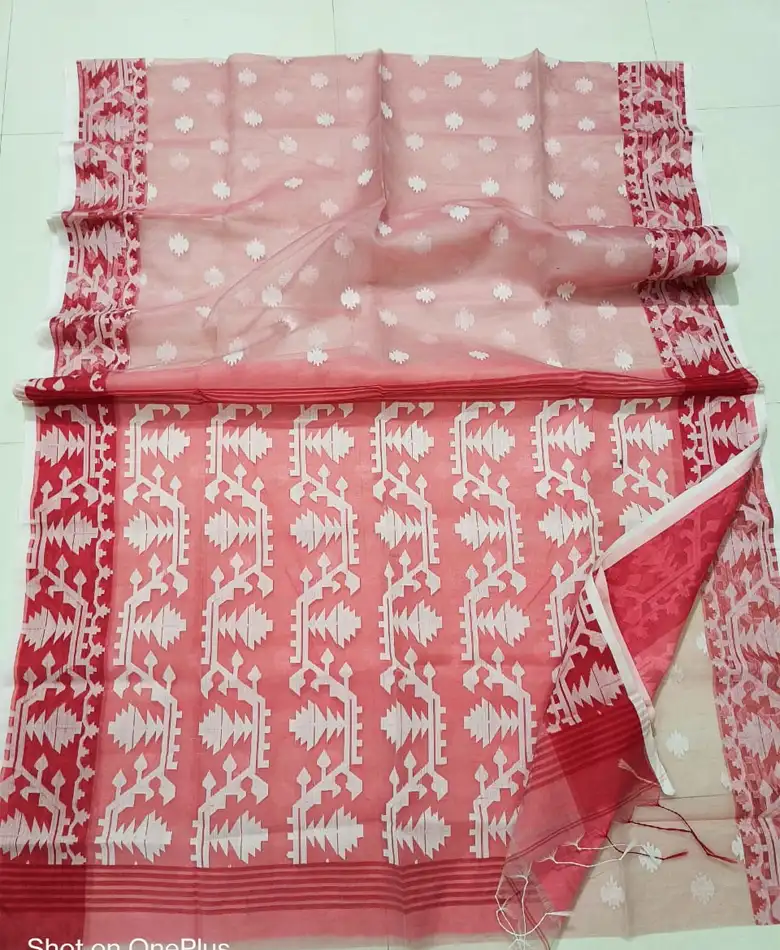 Authentic Jamdani Handloom Saree with Blouse Piece